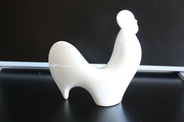 Old Vintage Naaman Israel White Cast Porcelain Small Rooster Statue Figu... - £49.22 GBP