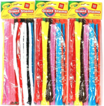 3 Packs Crayola 12 Inch Multicolor Giant Stems 50 Pieces Age 4 Years &amp; Up - £25.01 GBP