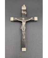 Antique Nuns Pectoral 4&quot; Crucifix with Ebony inlay Made in Italy - £38.77 GBP