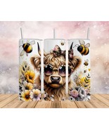 Skinny Tumbler with Straw, 20oz/30oz, Highland Cow, Sunflowers, Bees, aw... - £28.48 GBP+