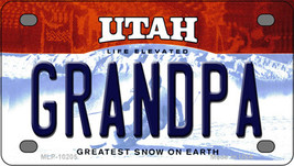 Grandpa Utah Novelty Mini Metal License Plate Tag - $14.95