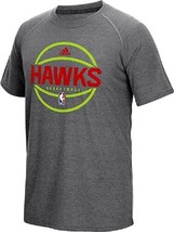 adidas Mens Atlanta Hawks Fit On-Court Dark Grey Pre-Game Ultimate TShirt - $14.84