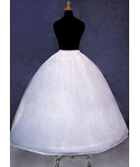 4-Hoop Super Full Bone Wedding Dress Party Petticoat Crinoline Bridal Slip Skirt - $39.99