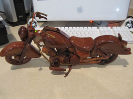 TWO WOODEN HARLEY DAVIDSON MODELS XLT! 1 BROKEN PIECE! - $58.20