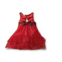 Girls Dress Bloomers Disney Minnie Mouse Red Organza Sleeveless Set-sz 3... - $16.83