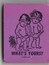 Vtg Strike on Matchbook  of Jim &amp; Jan  What&#39;s Yours (purple) Restaurant Ad - $112.90 MXN