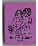 Vtg Strike on Matchbook  of Jim &amp; Jan  What&#39;s Yours (purple) Restaurant Ad - $114.16 MXN