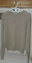 Vintage Lord Jeff Men&#39;s Solid Beige Oatmeal Wool Sweater Size L USA Made... - $17.15