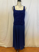 Alex Evenings Sleeveless Glitter Lace Top Flowy Gown Size 10 (DEFECT) - £7.78 GBP