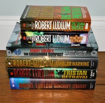 Lot 6 Robert Ludlum Book Bancroft Tristan Ambler Cassandra Sigma++PB &amp;HC 1stEd!! - $22.76