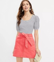 Ann Taylor loft solid pink denim mini jean utility pocket skirt NEW size 00 - £37.78 GBP