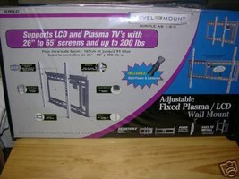 NEW LEVEL MOUNT ADJUSTABLE FIXED PLASMA/LCD WALL MOUNT! - $58.19
