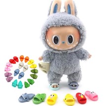 Funny Shark Slippers for Labubu Dolls, Shark Slipper Shoes for Labubu, M... - $11.53