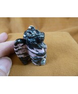 Y-GAR-566 Pink Black Rhodonite GARGOYLE gemstone GARGOYLES Gothic stone ... - $18.69