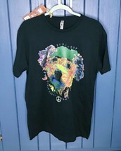 New with Tags Peace Thread Designs Groovy Pup Dog Graphic Tee Size Medium - £7.75 GBP