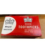 Royal Smoothtex Round Toothpicks 800 Ct Box White Pine Craft Modelers Su... - $313.17 MXN