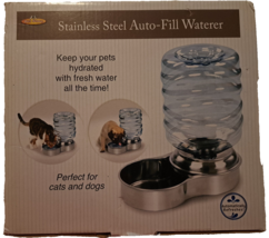 Etna Stainless Steel Pet Dog Cat Water Replenish Fountain Bowl, Holds 3 Liters - £30.81 GBP