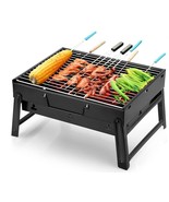Portable BBQ Charcoal Grill &amp; Smoker – Ideal for Camping, Hiking, Picnic... - $35.00