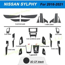 For Sylphy 2016-2021 Interior Central Control Panel Door Handle 3D 5D   Stickers - £144.59 GBP