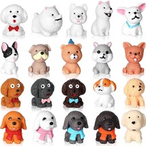 40 Pieces Mini Dog Figurines Playset Realistic Detailed Toy Dogs Little Puppy Fi - £25.57 GBP
