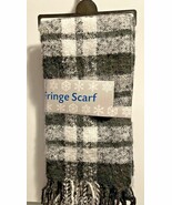 Black &amp; White Fringe Scarf 100% Acrylic Soft Winter Scarfs Girls Women G... - $20.25 CAD