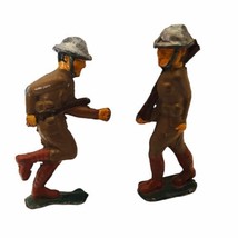 Vtg 1930&#39;s/1940&#39;s Military Iron WW1 Combat Toy Soldiers Lot of (2) Battle 3 1/4&quot; - £37.36 GBP