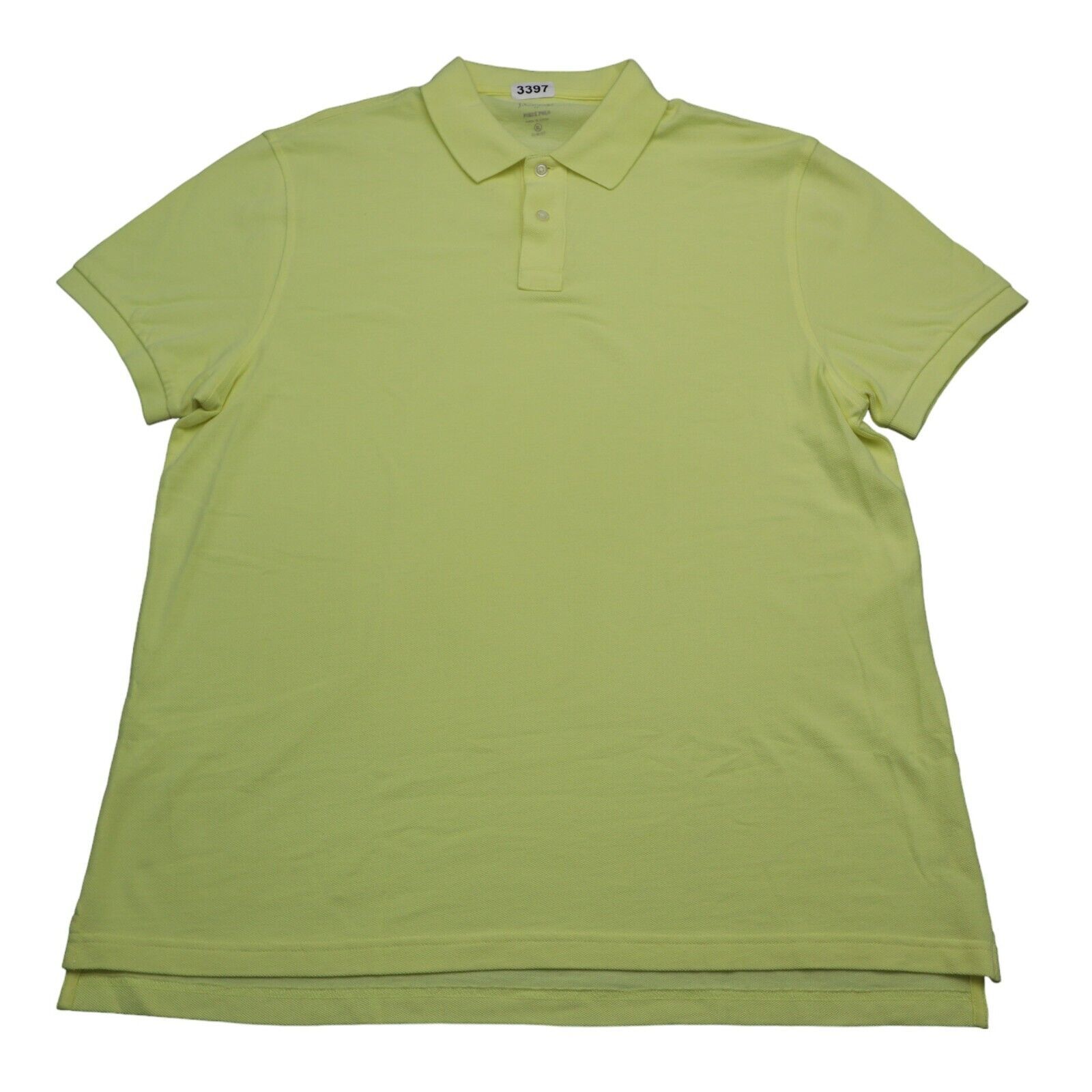 Primary image for J Crew Polo Shirt Mens XL Yellow Slim Fit Golf Pique Preppy Workwear Office