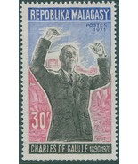 Malagasy 1971 SG197 30f General de Gaulle death MNH - $0.96