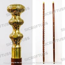 Brass Handle &amp; Walking Stick, Gift For Grandpa, Gift For Dad, Gift For B... - £15.67 GBP+
