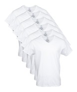 6 Pack V neck 2XL Tee Shirts White 100% RingSpun Cotton T shirt GEORGE XXL - £36.28 GBP