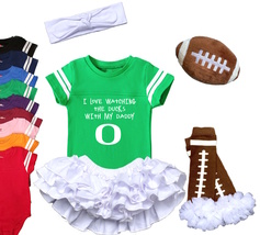 Oregon  Ducks Girls Watching With Daddy Onesie Set - $22.00+