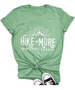 Ladies&#39; Adventure Mountain Graphic Athletic Shirts Funny Hike More Worry... - $39.92
