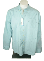 Sonoma Mens XL Long Sleeve Poplin Flexwear Green Button Down Shirt - £17.98 GBP