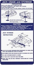 OER Inner Trunk Lid Spare Jacking Instructions Decal 1971-1972 Pontiac F... - $17.98