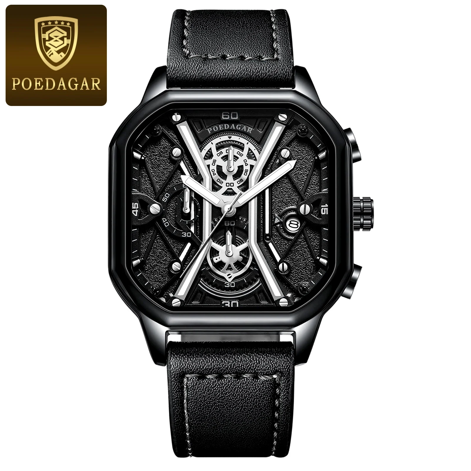 Luxury Men Wristwatch High Quality Waterproof Chronograph Luminous Date Man Watc - £39.87 GBP