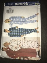 Butterick Pattern 5848 Pajamas Size Large / Extra Large - £2.38 GBP