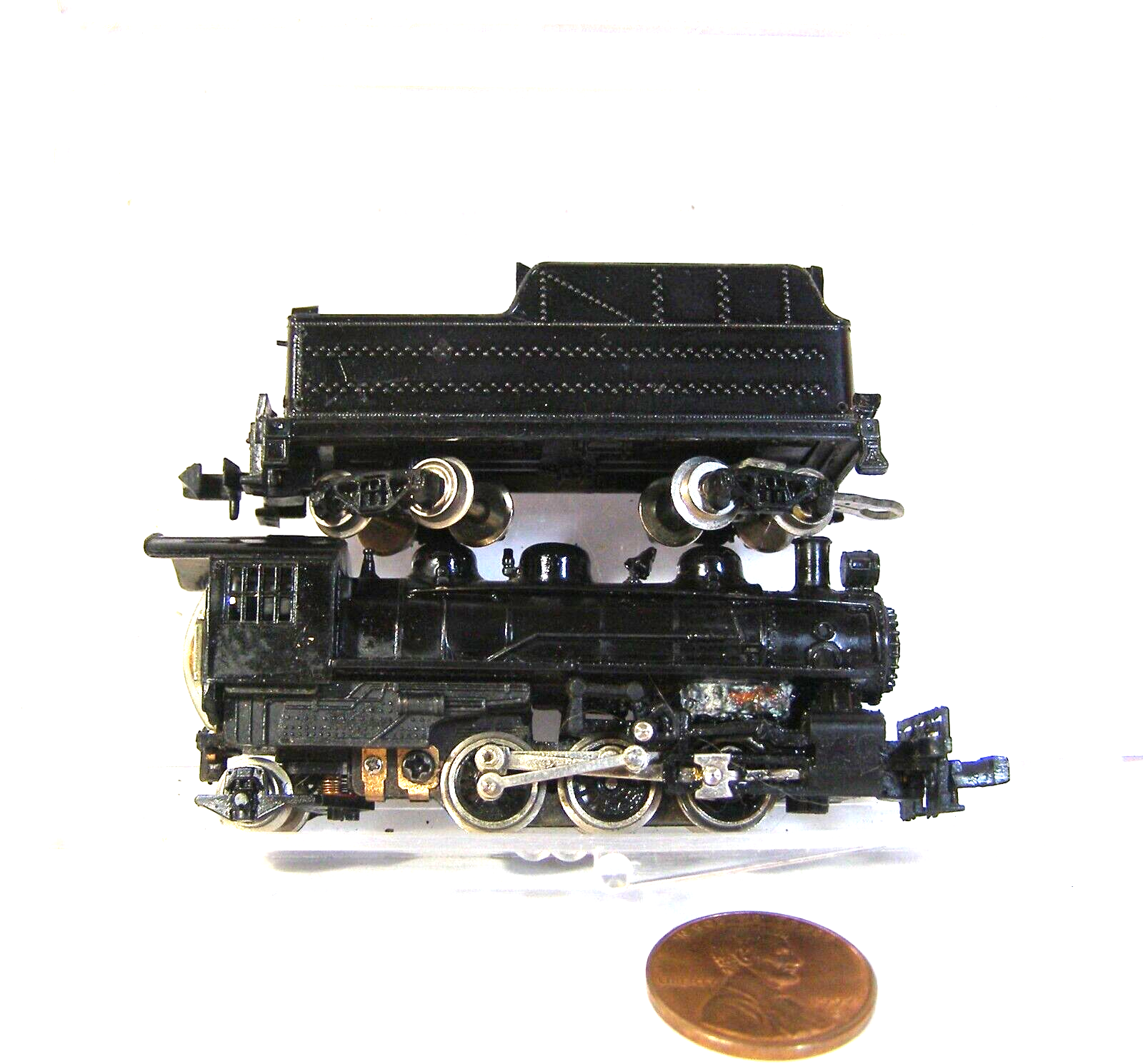 Bachmann N Scale Model RR Steam Locomotive with Coal Tender Black   IF4 - $59.95