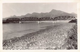 ALASKA RAILROAD~MILLION $ BRIDGE-ROUTE OF IRON TRAIL~1940s REAL PHOTO PO... - $9.54