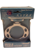 Astra Tooth Brush and Tumbler Holder Bathware Polished Chrome 4x4 Metal New - £15.92 GBP