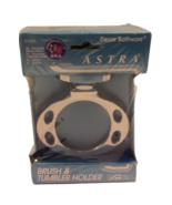 Astra Tooth Brush and Tumbler Holder Bathware Polished Chrome 4x4 Metal New - $19.95