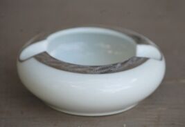 Old Vintage Fukagawa Silver Lichen Personal Ashtray Pattern No. 917 Japan - $7.91