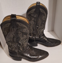 Vintage Dan Post Men’s Western Cowboy Boots 9.5 D Gray - £38.16 GBP