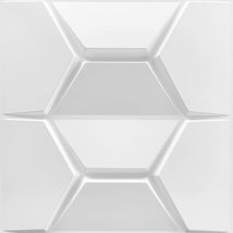 Dundee Deco 3D Wall Panels - Modern Trapezium Paintable White PVC Wall Paneling  - £6.18 GBP+