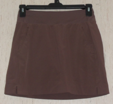 Excellent Womens Athleta &quot;Soho&quot; Brown Pull On Knit Skort W/ Pockets Size 2 - £20.14 GBP