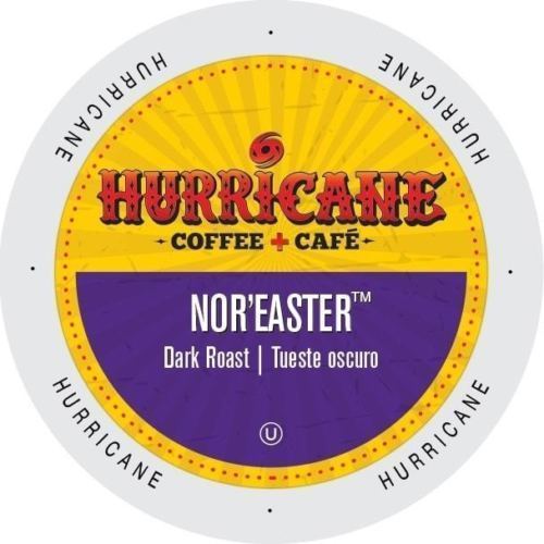 Hurricane Coffee Nor'Easter Dark Roast Coffee 24 to 144 Keurig K cups Pick Size  - £23.17 GBP - £91.91 GBP