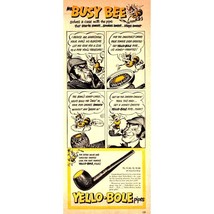 1951 Yello-Bole Pipes Tobacco Pipe Vintage Print Ad Mr Busy Bee Mascot Wall Art - £8.24 GBP