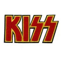 KISS IRON ON PATCH 3.4" Classic Rock Band Red Black Embroidered Applique... - $2.95