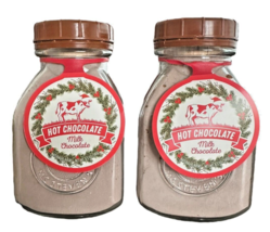 2 Pack McSteven&#39;s Hot Chocolate Milk Chocolate Jars - Glass Bottles - £20.12 GBP