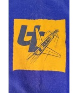 Vintage UT University of Toledo Rockets Fringe Throw Blanket Picnic 52&quot;x48&quot; - £25.69 GBP