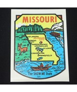 Missouri Travel Label Decal Luggage Car Stickers with Sleeve 3&quot; x 4 1/2&quot; - $17.26 CAD